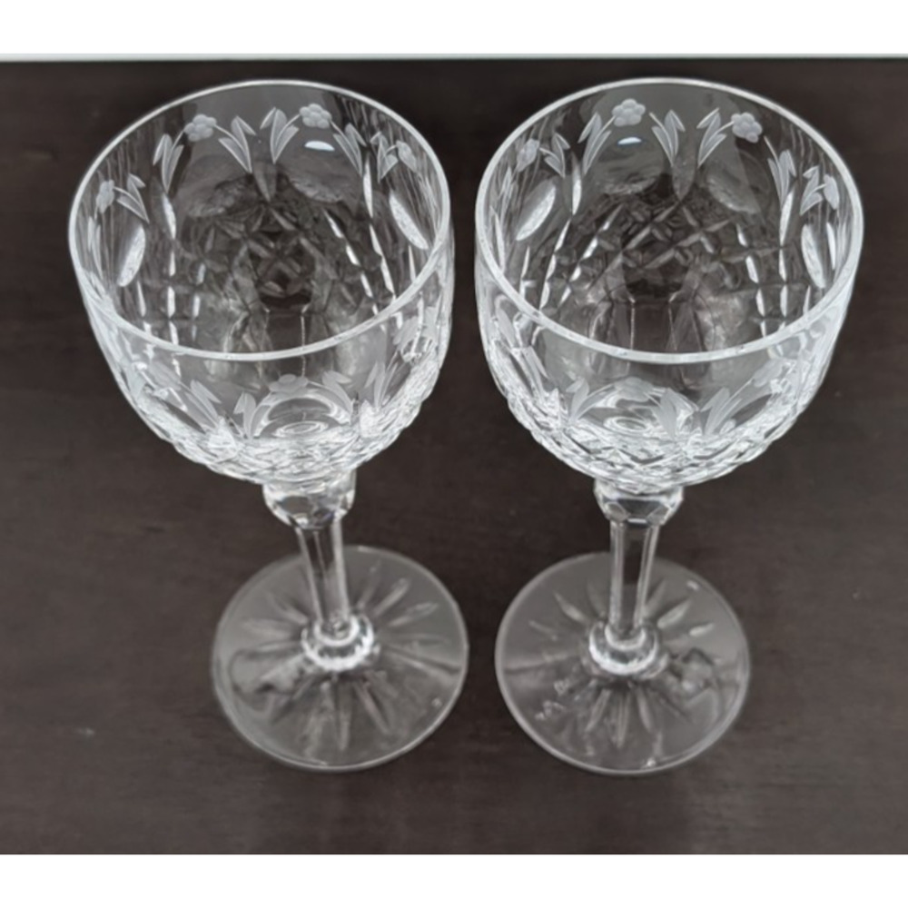 Queen Hock Wine Glass Set of 2 Glasses by Rogaska 8”
